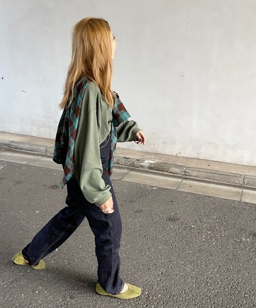 merrylatte（メリーラテ）の「セルフカットハイウエストワイドストレートデニムpt【ウエスト総ゴム】【Primaras】（デニムパンツ・レディース・ネイビー/ブルー・S/M）」の19枚目の写真