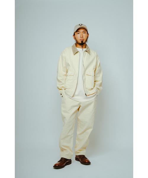 BIG MIKE(ビッグマイク)の「BIG MIKE ビックマイク / セットアップ対応 ダック トラッカージャケット 襟コーデュロイ // 102616201(ブルゾン・メンズ・ブラック/ナチュラル・MEDIUM/LARGE/X-LARGE)」の4枚目の写真