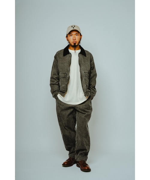 BIG MIKE(ビッグマイク)の「BIG MIKE ビックマイク / セットアップ対応 ダック トラッカージャケット 襟コーデュロイ // 102616201(ブルゾン・メンズ・ブラック/ナチュラル・MEDIUM/LARGE/X-LARGE)」の9枚目の写真