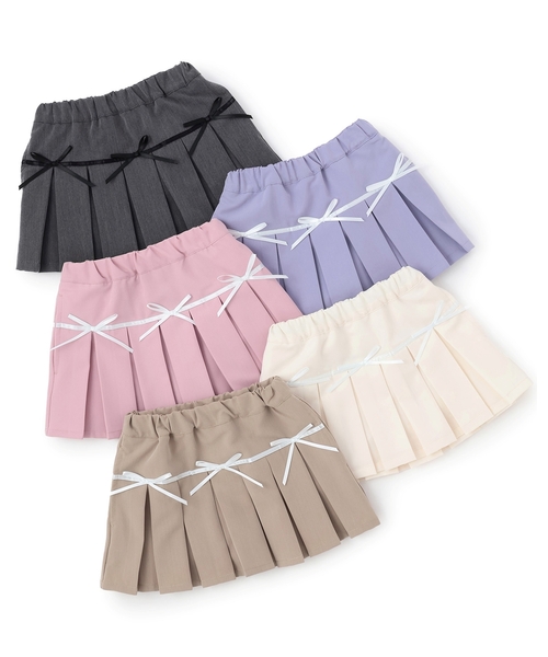 Lycee mine（リセマイン）の「【Lycee mine バレエシリーズ】ボックスプリーツスカート(インパン付き)（スカート・キッズ・アイボリー/ピンク/ラベンダー/チャコール/ベージュ・100cm/120cm/130cm/110cm/140cm/150cm）」の17枚目の写真