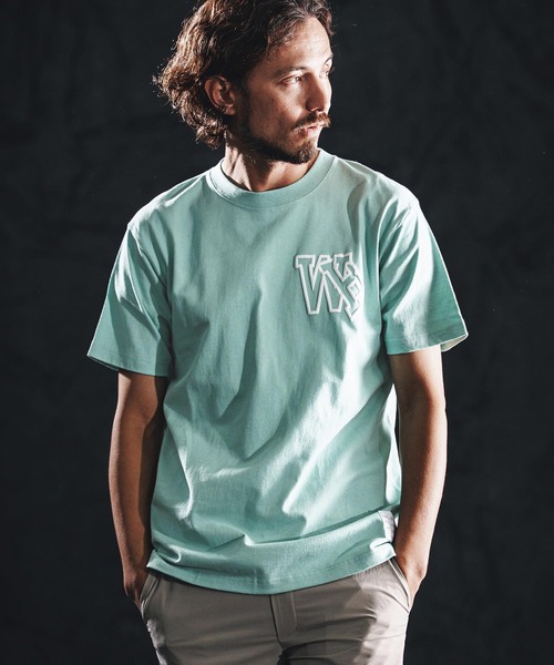 wjk reluxe（ダブルジェーケーリラックス）の「mt10167-initial print SS tee Tシャツ(WR26S-31)（Tシャツ/カットソー・メンズ・ブラック/グリーン系その他/ホワイト・XL/L/M/S）」の3枚目の写真