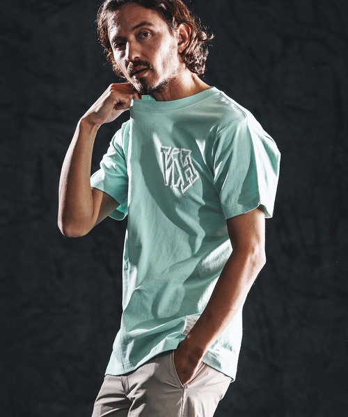 wjk reluxe（ダブルジェーケーリラックス）の「mt10167-initial print SS tee Tシャツ(WR26S-31)（Tシャツ/カットソー・メンズ・ブラック/グリーン系その他/ホワイト・XL/L/M/S）」の4枚目の写真