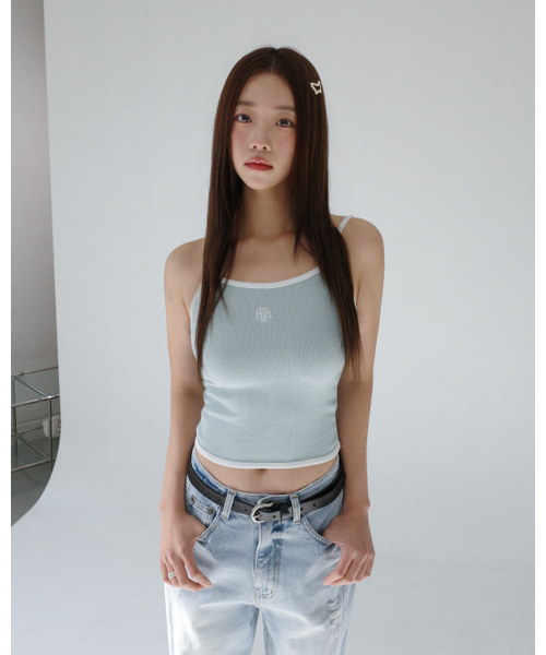 muahmuah（ムーアムーア）の「ソリッド配色スリーブレス [6色]（Tシャツ/カットソー・レディース・ミント/ホワイト/ブラック/ネイビー/ピンク/チャコール・FREE）」の20枚目の写真