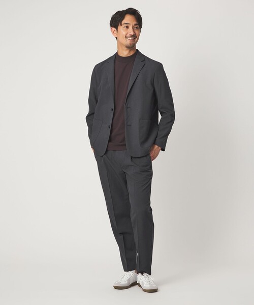 green label relaxing（グリーンレーベルリラクシング）の「【WEB限定】JUST fit ドライポリエステル リラックス セットアップ -吸水速乾-（セットアップ・メンズ・グレー系/オリーブ/ネイビー/ダークグレー・S/M/XL/L）」の2枚目の写真
