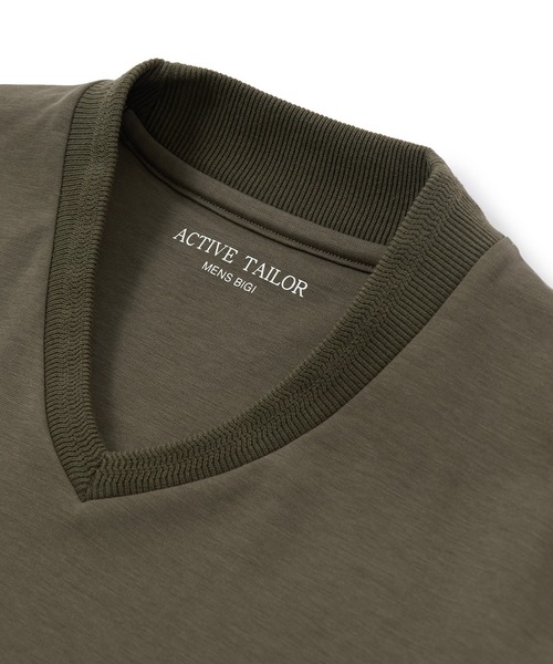 MEN'S BIGI(メンズビギ)の「【ACTIVE TAILOR/アクティブテイラー】シルケットスムースVネックTシャツ<接触冷感 / UVカット>(Tシャツ/カットソー・メンズ・ホワイト/ブラウン/ベージュ/ネイビー/ブラック・01/02/03/04)」の21枚目の写真