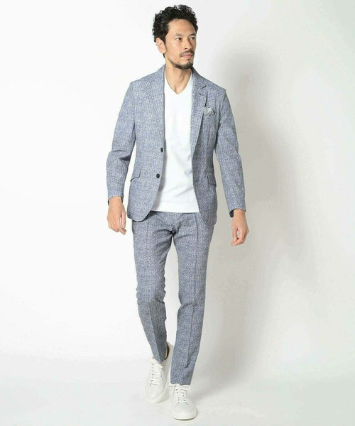 MEN'S BIGI（メンズビギ）の「【ACTIVE TAILOR/アクティブテイラー】シルケットスムースVネックTシャツ＜接触冷感 / UVカット＞（Tシャツ/カットソー・メンズ・ホワイト/ブラウン/ベージュ/ネイビー/ブラック・01/02/03/04）」の17枚目の写真