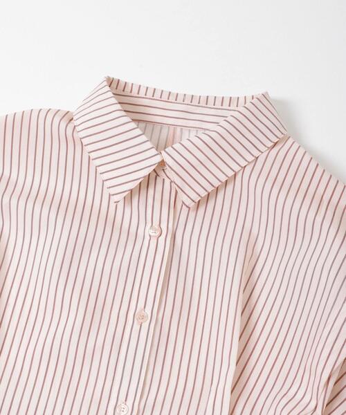 KBF（ケイビーエフ）の「ランダムタックデザインストライプシャツ（シャツ/ブラウス・レディース・ブラウン系その他/ピンク系その他/ベージュ系その他・ONE）」の12枚目の写真