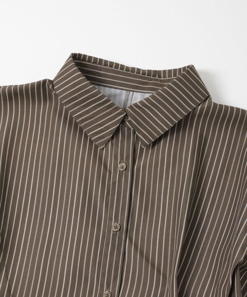 【未使用・タグ付】BF SHIRTS/ストライプ/ブラウン パーフェクトスーツファクトリー ブランド ネクタイ ストライプ柄 PO