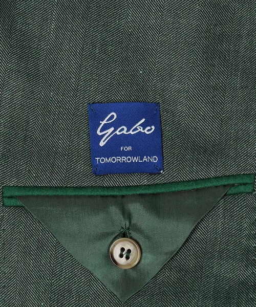 Gabo(ガボ)の「GABO リネンウール シングルブレステッド2Bジャケット(ダウンジャケット/コート・メンズ・グリーン/キャメル・48)」の13枚目の写真