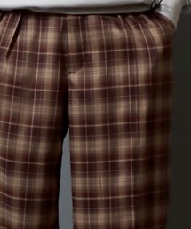 ANPAS（アンパス）の「Stripe & Check Slacks / ストライプ＆チェックスラックス ワイドトラウザーパンツ メンズ レディース ボトムス（スラックス）」