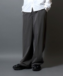 ANPAS | Stripe & Check Slacks / ストライプ&チェックスラックス ワイドトラウザーパンツ メンズ レディース ボトムス(スラックス)