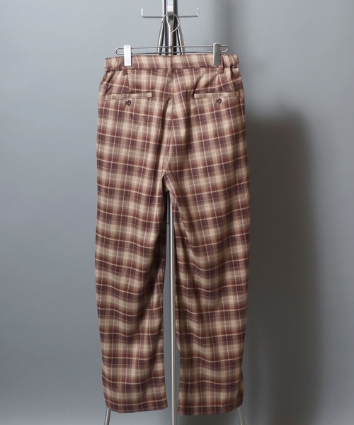 ANPAS(アンパス)の「Stripe & Check Slacks / ストライプ&チェックスラックス ワイドトラウザーパンツ メンズ レディース ボトムス(スラックス・メンズ・グレー/ブラック系その他/ブラック/ブラウン系その他・L/M)」の13枚目の写真