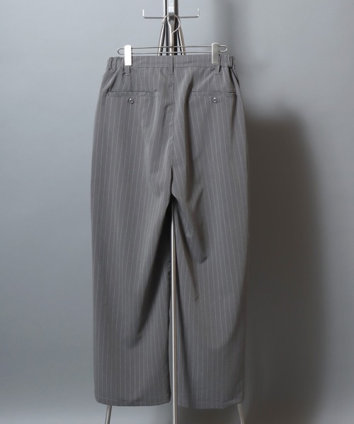 ANPAS(アンパス)の「Stripe & Check Slacks / ストライプ&チェックスラックス ワイドトラウザーパンツ メンズ レディース ボトムス(スラックス・メンズ・グレー/ブラック系その他/ブラック/ブラウン系その他・L/M)」の5枚目の写真