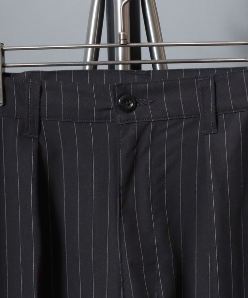 ANPAS(アンパス)の「Stripe & Check Slacks / ストライプ&チェックスラックス ワイドトラウザーパンツ メンズ レディース ボトムス(スラックス・メンズ・グレー/ブラック系その他/ブラック/ブラウン系その他・L/M)」の8枚目の写真