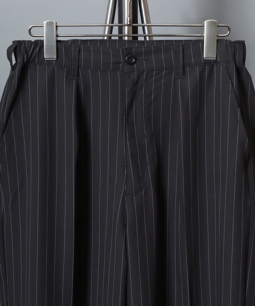 ANPAS(アンパス)の「Stripe & Check Slacks / ストライプ&チェックスラックス ワイドトラウザーパンツ メンズ レディース ボトムス(スラックス・メンズ・グレー/ブラック系その他/ブラック/ブラウン系その他・L/M)」の7枚目の写真