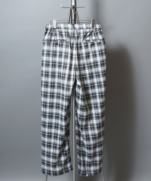 ANPAS(アンパス)の「Stripe & Check Slacks / ストライプ&チェックスラックス ワイドトラウザーパンツ メンズ レディース ボトムス(スラックス・メンズ・グレー/ブラック系その他/ブラック/ブラウン系その他・L/M)」の12枚目の写真