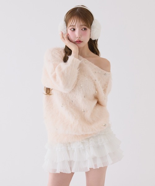 one after another NICE CLAUP(ワンアフターアナザーナイスクラップ)の「フリルティアードミニスカート(スカート・レディース・ライトベージュ/ホワイト/グレー/ブラック・FREE)」の14枚目の写真