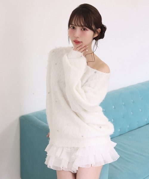 one after another NICE CLAUP(ワンアフターアナザーナイスクラップ)の「フリルティアードミニスカート(スカート・レディース・ライトベージュ/ホワイト/グレー/ブラック・FREE)」の20枚目の写真