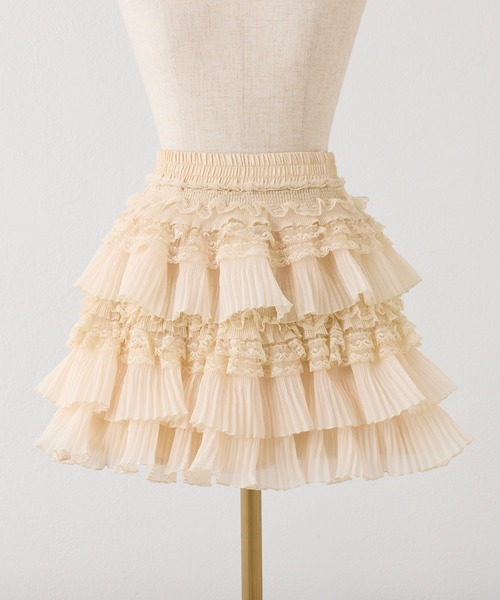 one after another NICE CLAUP(ワンアフターアナザーナイスクラップ)の「フリルティアードミニスカート(スカート・レディース・ライトベージュ/ホワイト/グレー/ブラック・FREE)」の22枚目の写真