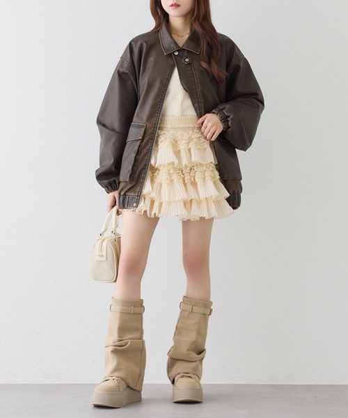 セール】フリルティアードミニスカート（スカート）｜one after
