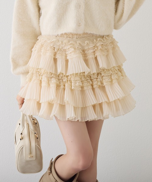 セール】フリルティアードミニスカート（スカート）｜one after