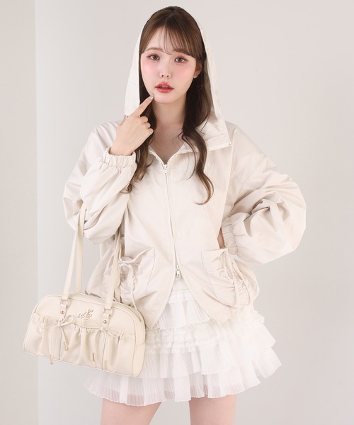 one after another NICE CLAUP（ワンアフターアナザーナイスクラップ）の「フリルティアードミニスカート（スカート・レディース・ライトベージュ/ホワイト/グレー/ブラック・FREE）」の8枚目の写真