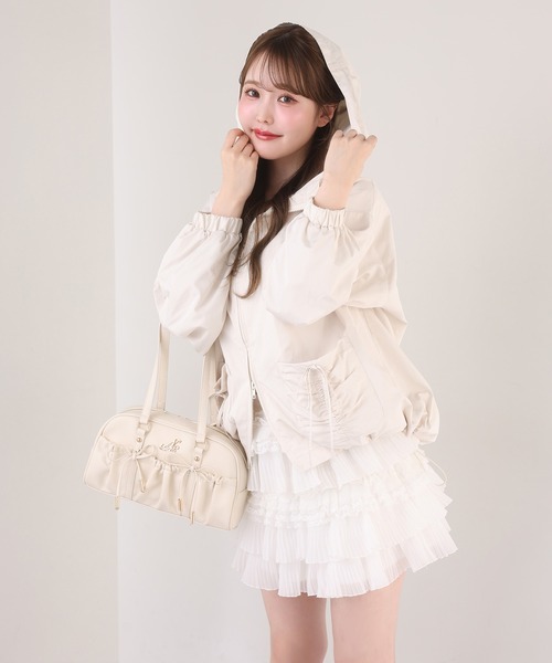 one after another NICE CLAUP（ワンアフターアナザーナイスクラップ）の「フリルティアードミニスカート（スカート・レディース・ライトベージュ/ホワイト/グレー/ブラック・FREE）」の15枚目の写真