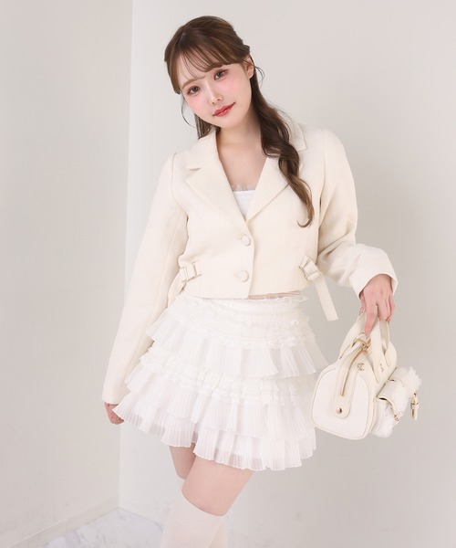 セール】フリルティアードミニスカート（スカート）｜one after