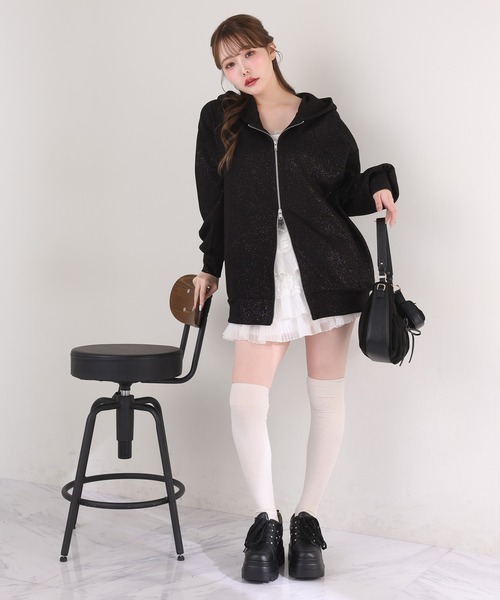 one after another NICE CLAUP（ワンアフターアナザーナイスクラップ）の「フリルティアードミニスカート（スカート・レディース・ライトベージュ/ホワイト/グレー/ブラック・FREE）」の16枚目の写真