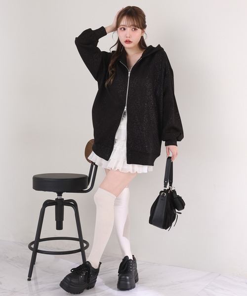 one after another NICE CLAUP（ワンアフターアナザーナイスクラップ）の「フリルティアードミニスカート（スカート・レディース・ライトベージュ/ホワイト/グレー/ブラック・FREE）」の17枚目の写真