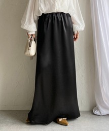 She's Closet（シーズクローゼット）の「セミフレア光沢シャイニーロング サテンスカート（スカート）」