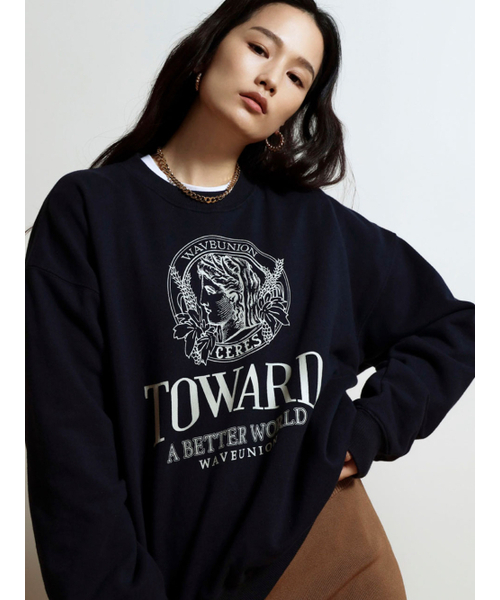 WAVE UNION（ウェーブユニオン）の「Toward Sweatshirt navy（スウェット・レディース・その他・1/2）」の3枚目の写真