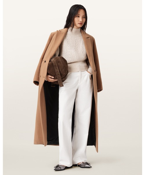 ALLSAINTS(オールセインツ)の「NELLIE DOUBLE BREASTED COAT | NELLIE ダブル ブレスト コート(チェスターコート・レディース・ブラウン系その他・4/6/8/10)」の4枚目の写真