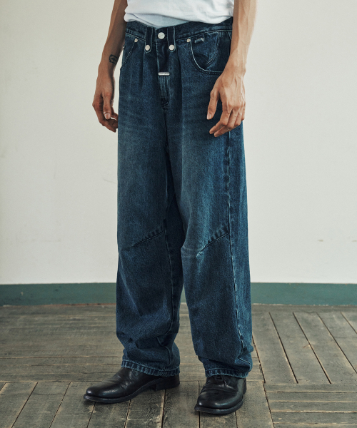 CURVED DENIM PANTS BLUE（デニムパンツ）｜THEVINYLHOUSE