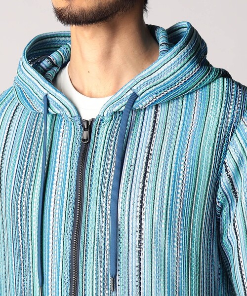 NICOLE CLUB FOR MEN（ニコルクラブフォーメン）の「ラッセルレース5分袖フードパーカー（パーカー・メンズ・グレー系その他/ブルー系その他2/ブルー系その他・MEDIUM/X-LARGE/LARGE）」の21枚目の写真