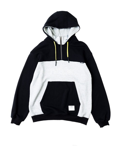 reversal.dogi.design.works(リバーサル・ドーギ・デザイン・ワークス)の「<reversal/リバーサル>HEAVY PILE SWEAT ANORAK HOODIE(パーカー・メンズ・ブラック×グレー・X-LARGE/LARGE/MEDIUM)」の2枚目の写真