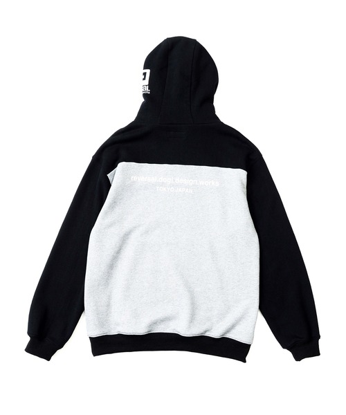 reversal.dogi.design.works(リバーサル・ドーギ・デザイン・ワークス)の「<reversal/リバーサル>HEAVY PILE SWEAT ANORAK HOODIE(パーカー・メンズ・ブラック×グレー・X-LARGE/LARGE/MEDIUM)」の3枚目の写真