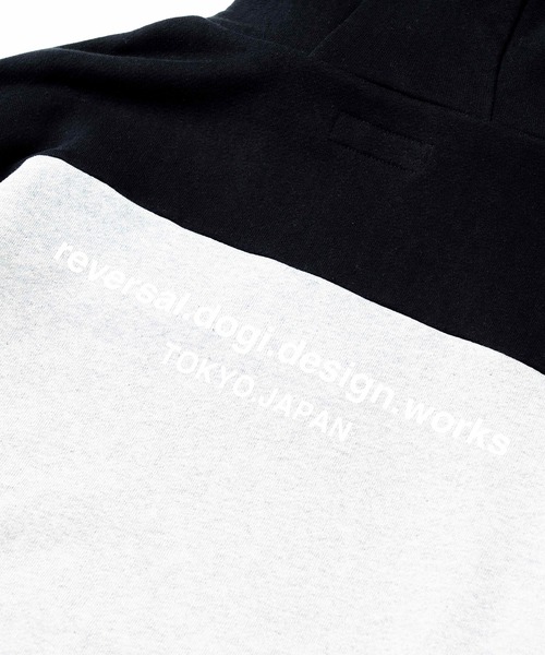 reversal.dogi.design.works(リバーサル・ドーギ・デザイン・ワークス)の「<reversal/リバーサル>HEAVY PILE SWEAT ANORAK HOODIE(パーカー・メンズ・ブラック×グレー・X-LARGE/LARGE/MEDIUM)」の8枚目の写真