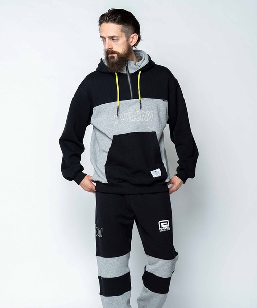 reversal.dogi.design.works(リバーサル・ドーギ・デザイン・ワークス)の「<reversal/リバーサル>HEAVY PILE SWEAT ANORAK HOODIE(パーカー・メンズ・ブラック×グレー・X-LARGE/LARGE/MEDIUM)」の9枚目の写真