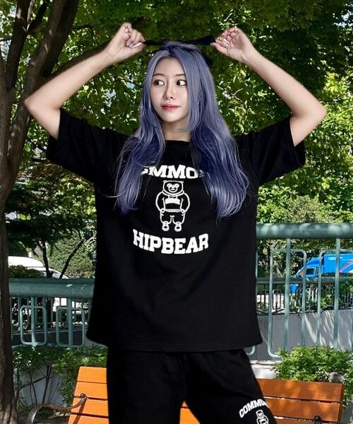COMMONZ(コモンズ)の「ヒップベアトレーニング半袖Tシャツ_ブラック(Tシャツ/カットソー・レディース・その他・1)」の2枚目の写真