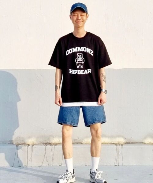 COMMONZ(コモンズ)の「ヒップベアトレーニング半袖Tシャツ_ブラック(Tシャツ/カットソー・レディース・その他・1)」の6枚目の写真