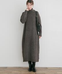 ITEMS URBANRESEARCH（アイテムズ アーバンリサーチ）の「タートルネックニットワンピース（ワンピース）」