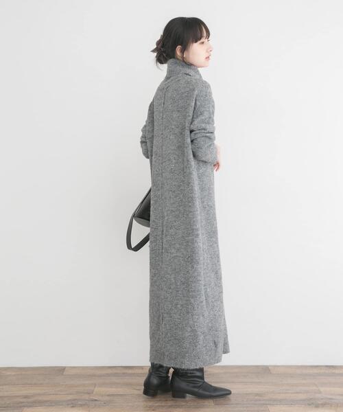 ITEMS URBANRESEARCH(アイテムズ アーバンリサーチ)の「タートルネックニットワンピース(ワンピース・レディース・グレー/ブラウン/ネイビー・FREE)」の19枚目の写真