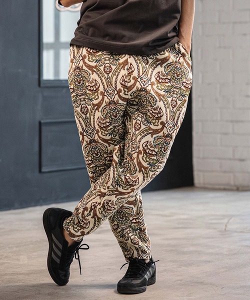mp14521- Antique Motif Gobelin Balloon Pants バルーンテーパード