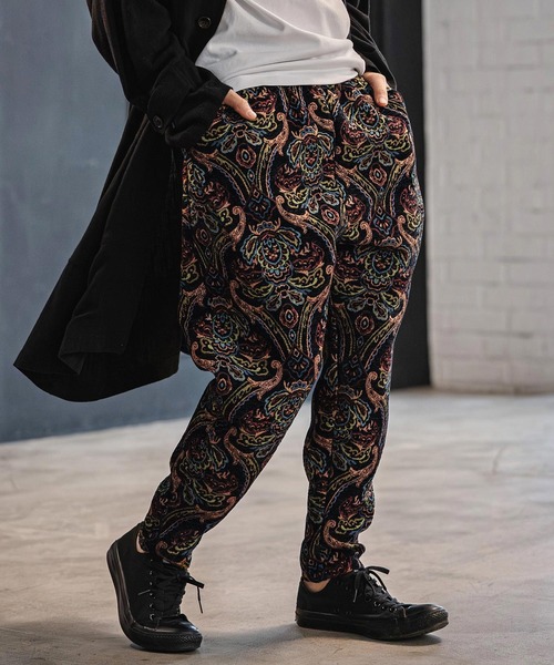 mp14521- Antique Motif Gobelin Balloon Pants バルーンテーパード
