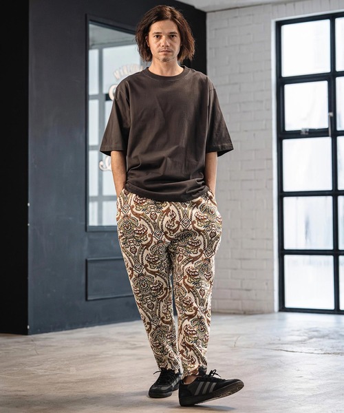 mp14521- Antique Motif Gobelin Balloon Pants バルーンテーパード