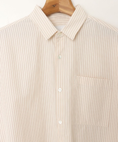 ANME(アンメ)の「カラーストライプシャツ(シャツ/ブラウス・レディース・オフホワイト/キナリ/ピンク・L/M)」の20枚目の写真