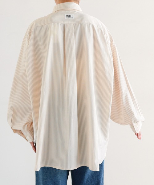 ANME(アンメ)の「カラーストライプシャツ(シャツ/ブラウス・レディース・オフホワイト/キナリ/ピンク・L/M)」の10枚目の写真