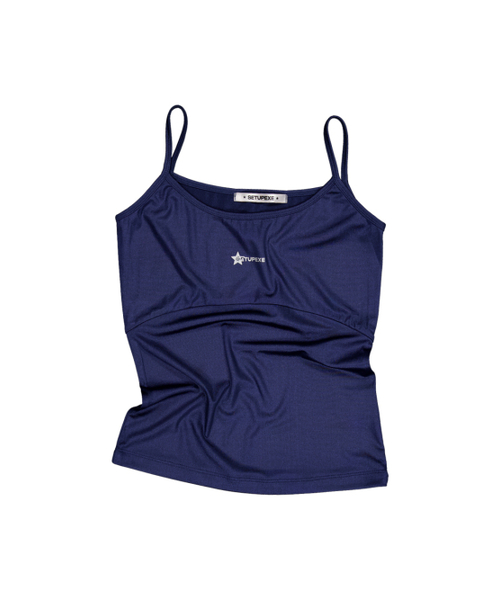 SETUP-EXE(セットアップイーエックスイー)の「LOGO PEARL SLEEVELESS / NAVY(Tシャツ/カットソー・レディース・その他・ONE SIZE)」の2枚目の写真