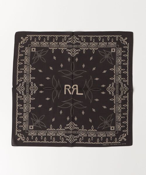 RRL（ダブル アール エル）の「ロゴ コットン バンダナ（バンダナ/スカーフ・メンズ・ナチュラル・ONE）」の2枚目の写真